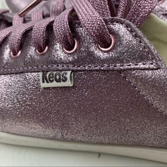 Keds X Kate Spade New York Ace Glitter purple metallic shoes sneakers Size 9 - Picture 10 of 10